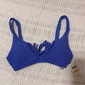 Becca Line In The Sand Harley Rib Textured Lavender Bikini Top Size Medium NWT